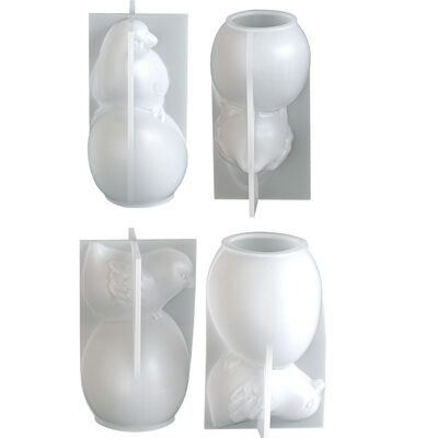 DIY Easter Aromatherapy Gypsum Resin Dropping Gel Standing Egg Chicken Candle Pendant Silicone Mold