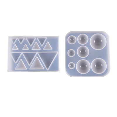 DIY crystal dropper mold irregular gemstone patch pendant triangular circular silicone mold
