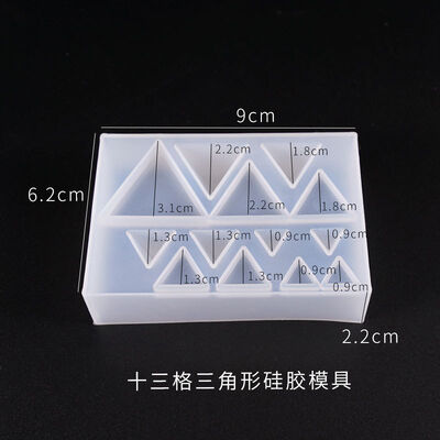 DIY crystal dropper mold irregular gemstone patch pendant triangular circular silicone mold