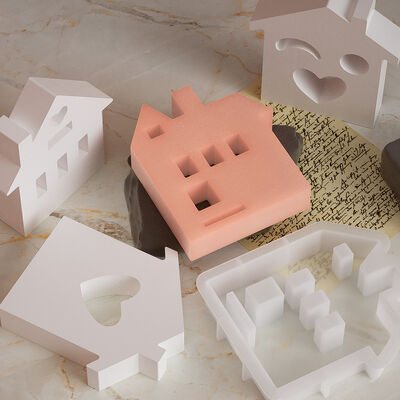 DIY Drip Glue Aromatherapy Candle Silicone Mold Gypsum Cement Love House Easter Candle Grinding Tools Wholesale