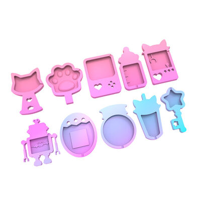 DIY crystal dropper mold full page cute and beautiful flowing sand pendant silicone mold Amazon hot promotion
