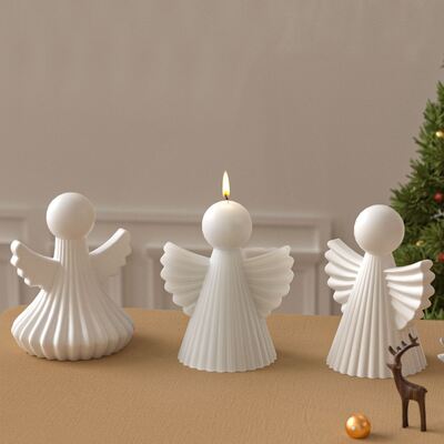 Cross border new silicone mold DIY Angel Wings Aromatherapy Candle Dropping Glue Pendant Gypsum Mold