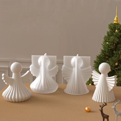 Cross border new silicone mold DIY Angel Wings Aromatherapy Candle Dropping Glue Pendant Gypsum Mold