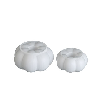 Halloween Elements Pumpkin Candlestick Ornament Silicone Mold DIY Aromatherapy Gypsum Candle Base Grinding Tool