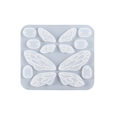 DIY crystal dropper resin mirror butterfly wing earrings pendant keychain jewelry silicone mold