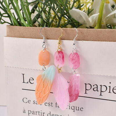 DIY crystal dropper resin mirror butterfly wing earrings pendant keychain jewelry silicone mold