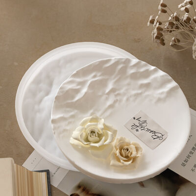 Irregular ocean waves, large circular tray, silicone mold, water ripple pattern, dish decoration, gypsum mold