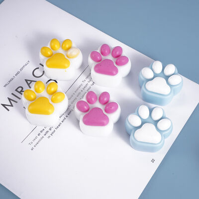 DIY crystal dropper mold, eight connected cat paw mold, cute mirror frosted silicone mold wholesale