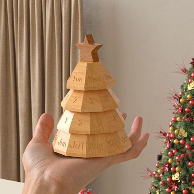 Perpetual Calendar Stacking Music Christmas Tree Storage Box Silicone Mold DIY Aromatherapy Gypsum Table Calendar Jewelry Mold
