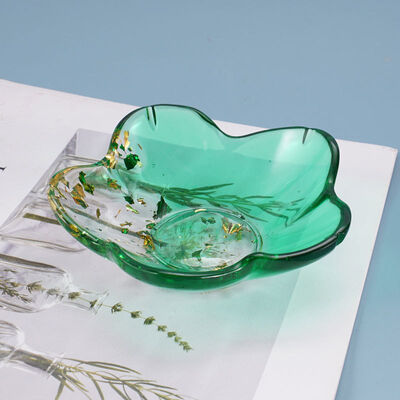 DIY Crystal Dropping Gel Mold Dish Petal Small Dish Ornament Platform Storage Mirror Silicone Mold