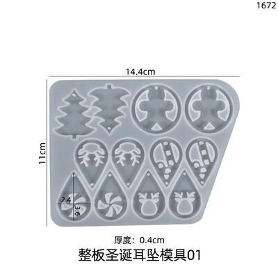 DIY crystal dropper mold Christmas series earrings pendant silicone mold spot wholesale