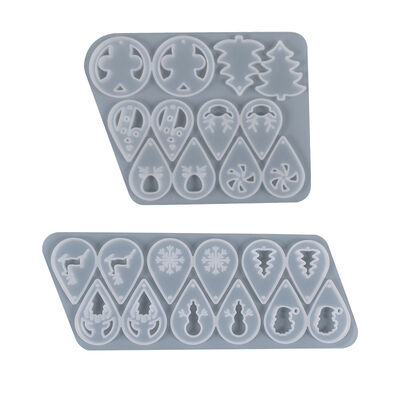 DIY crystal dropper mold Christmas series earrings pendant silicone mold spot wholesale