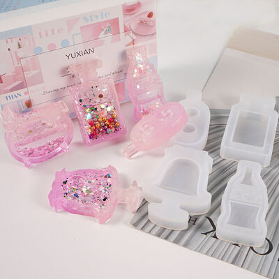 DIY Crystal Drip Gel Flowing Sand Mold Cola Ice Cream Beverage Bottle Pendant Pendant Silicone Mold