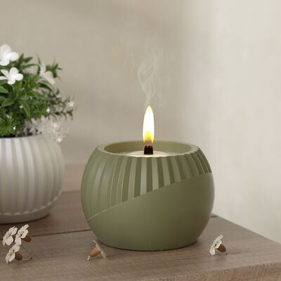 DIY Aromatherapy Gypsum Nordic Creative Vertical Pattern Pottery Pot Ins Simple Style Candle Cup Silicone Mold