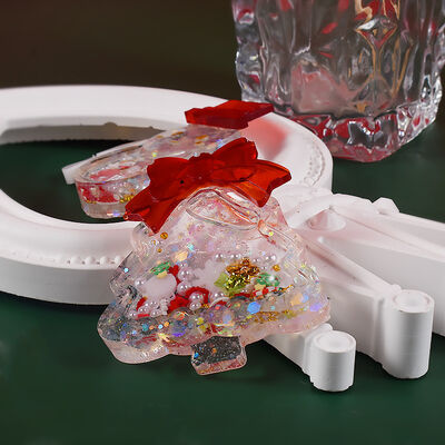 Dropping glue replacement Christmas quicksand mold set Christmas treehouse snowman house quicksand pendant silicone mold