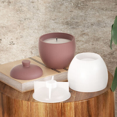 DIY crystal dropper resin gypsum storage box pear shaped hazelnut candle cup flower pot silicone mold