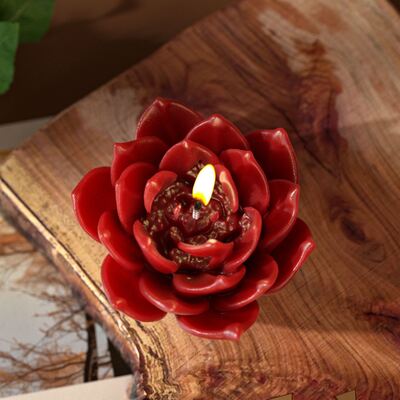 Simulated succulent aromatherapy candle ornament silicone mold DIY blessing lotus candle lamp gypsum mold