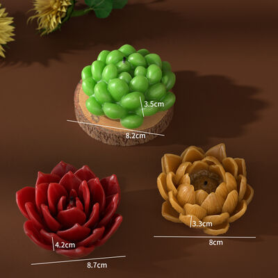 Simulated succulent aromatherapy candle ornament silicone mold DIY blessing lotus candle lamp gypsum mold