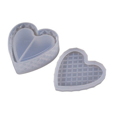 DIY crystal dropper mold storage box mold heart-shaped cut jewelry gift box silicone mold