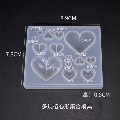 DIY crystal dropper mold candy mold heart-shaped candy patch ornament silicone mold