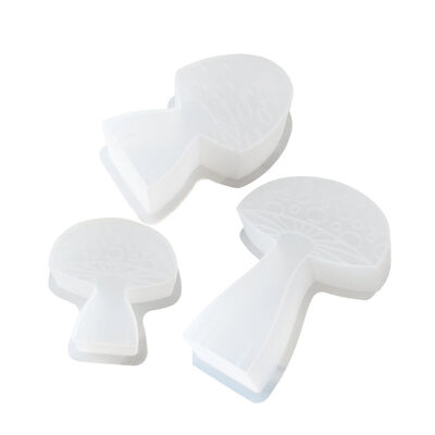 DIY Crystal Dropping Resin Mushroom Easter Large, Medium, Small, Three Dimensional Candle Gypsum Silicone Mold