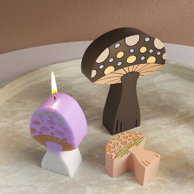 DIY Crystal Dropping Resin Mushroom Easter Large, Medium, Small, Three Dimensional Candle Gypsum Silicone Mold