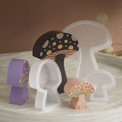 DIY Crystal Dropping Resin Mushroom Easter Large, Medium, Small, Three Dimensional Candle Gypsum Silicone Mold