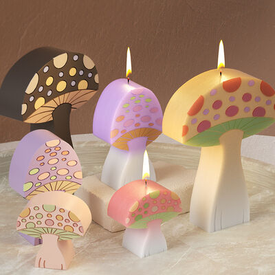 DIY Crystal Dropping Resin Mushroom Easter Large, Medium, Small, Three Dimensional Candle Gypsum Silicone Mold
