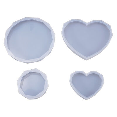 DIY crystal dropper mold, heart-shaped cut surface, triangular cut circle, table, coaster, jewelry, silicone mold
