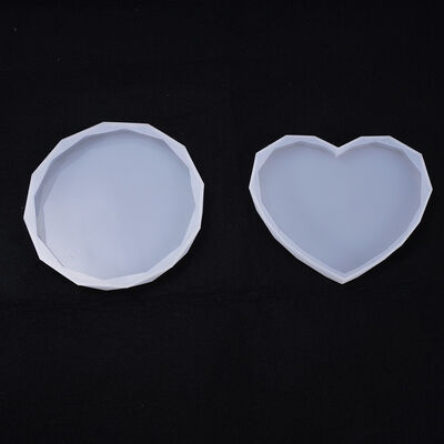 DIY crystal dropper mold, heart-shaped cut surface, triangular cut circle, table, coaster, jewelry, silicone mold