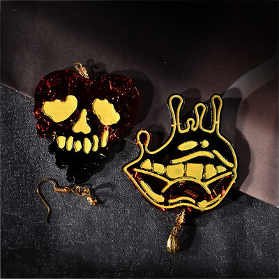 Dropping resin earring mold tears moon mushroom ghost earring pendant Halloween silicone mold