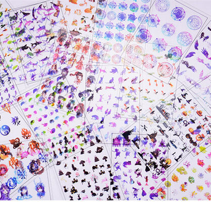 DIY Crystal Dropping Adhesive Transparent Material Paper Lotus Goldfish Material Little Bird Kitten Alice Magic Elk Material