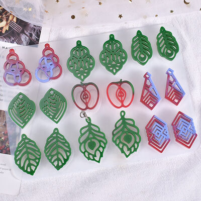 DIY crystal dropper mold homemade high mirror earrings pendant jewelry silicone mold spot wholesale
