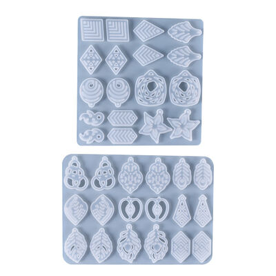 DIY crystal dropper mold homemade high mirror earrings pendant jewelry silicone mold spot wholesale