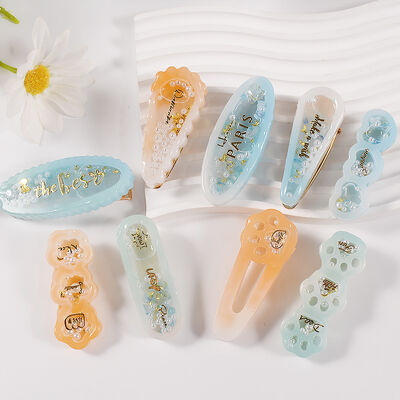 Resin quicksand cat claw hair clip decoration dropper mold DIY quicksand hair clip pendant pendant silicone mold