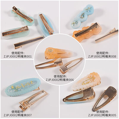 Resin quicksand cat claw hair clip decoration dropper mold DIY quicksand hair clip pendant pendant silicone mold