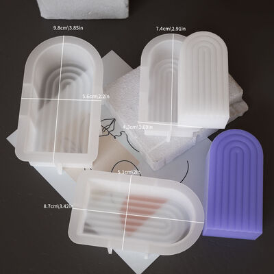 DIY Large, Medium, Small, Stackable Striped Arch Candle Ornament Silicone Mold Aromatherapy Gypsum Jewelry Grinding Machine