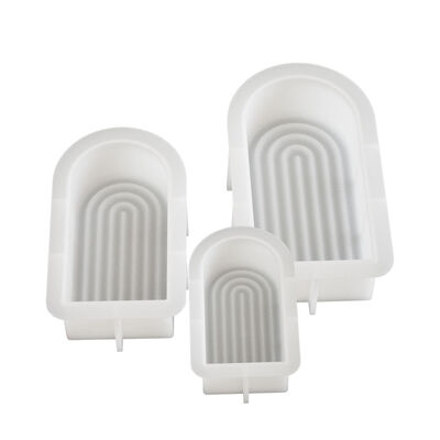 DIY Large, Medium, Small, Stackable Striped Arch Candle Ornament Silicone Mold Aromatherapy Gypsum Jewelry Grinding Machine