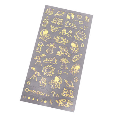 DIY Crystal Dropping Glue Hand Account Sticker Dropping Glue Mold Filling Material Planet Moon Snowflake Hot Stamping Stickers