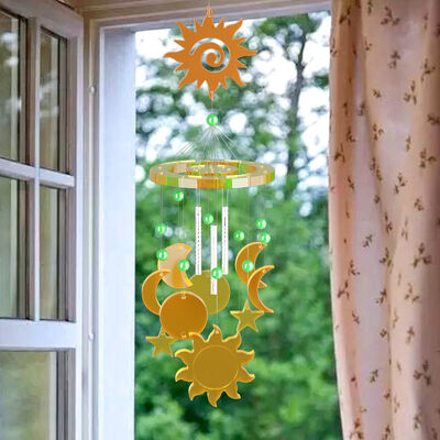 DIY Crystal Dropping Resin Mold Butterfly Sun Dragonfly Moon Wind Chime Pendant Silicone Mold