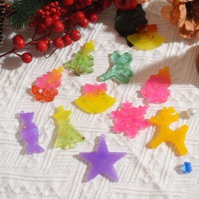 DIY Crystal Dropping Resin Mold Butterfly Sun Dragonfly Moon Wind Chime Pendant Silicone Mold