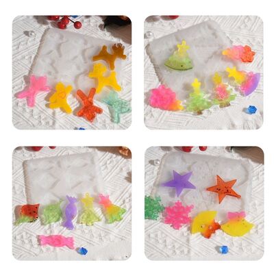 DIY Crystal Dropping Resin Mold Butterfly Sun Dragonfly Moon Wind Chime Pendant Silicone Mold