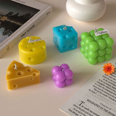 DIY Square Cube Onion Head Geometric Stereoscopic Aromatherapy Gypsum Candle Decoration Silicone Mold Wholesale