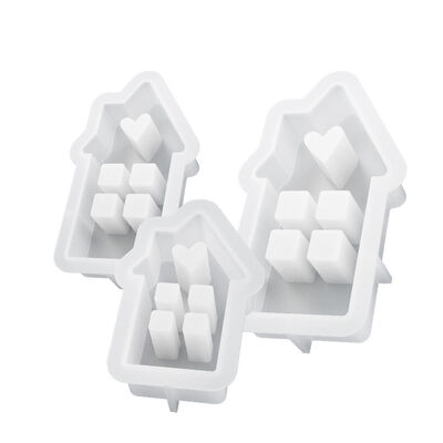 DIY Drip Glue Aromatherapy Candle Silicone Mold Gypsum Cement Love House Easter Candle Grinding Tool