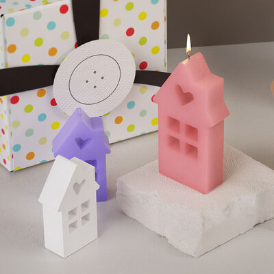 DIY Drip Glue Aromatherapy Candle Silicone Mold Gypsum Cement Love House Easter Candle Grinding Tool