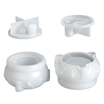DIY Halloween Skull Storage Can Silicone Mold Aromatherapy Gypsum Bone Soup Can Pudding Decoration Mold