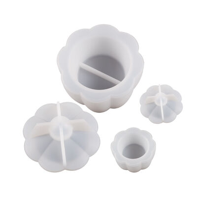 Crystal drip glue lace storage jar DIY cement gypsum candle cup decoration table silicone mold