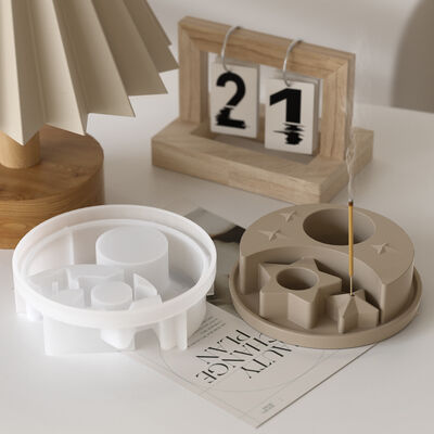 Circular Star Moon Fragrance Insert Candle Base Silicone Mold Aromatherapy Candlestick Pendant Gypsum Mold