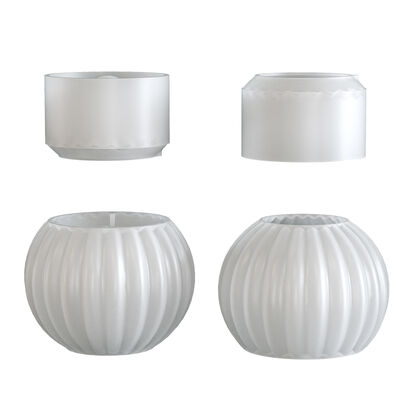 Cross border popular striped bell storage can silicone mold DIY aromatherapy gypsum candle cup decoration mold