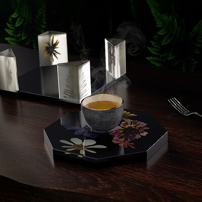 DIY dropper resin gypsum mirror square storage box, octagonal coaster combination, silicone mold wholesale